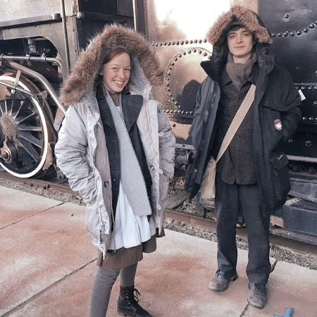 Lucas with his co-star Amybeth in Anne With an Eye
